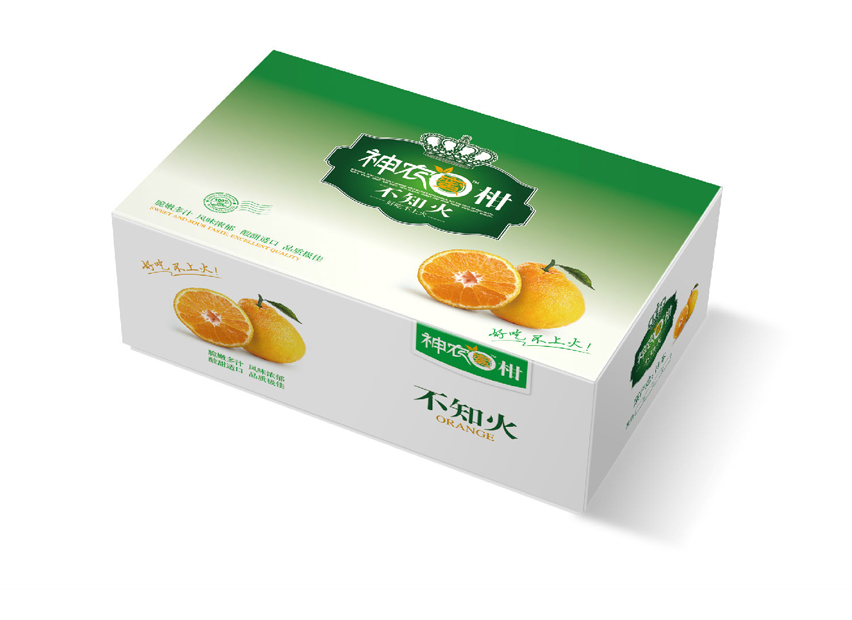 鄭州包裝盒印刷－神農(nóng)柑不知火產(chǎn)品包裝盒印刷